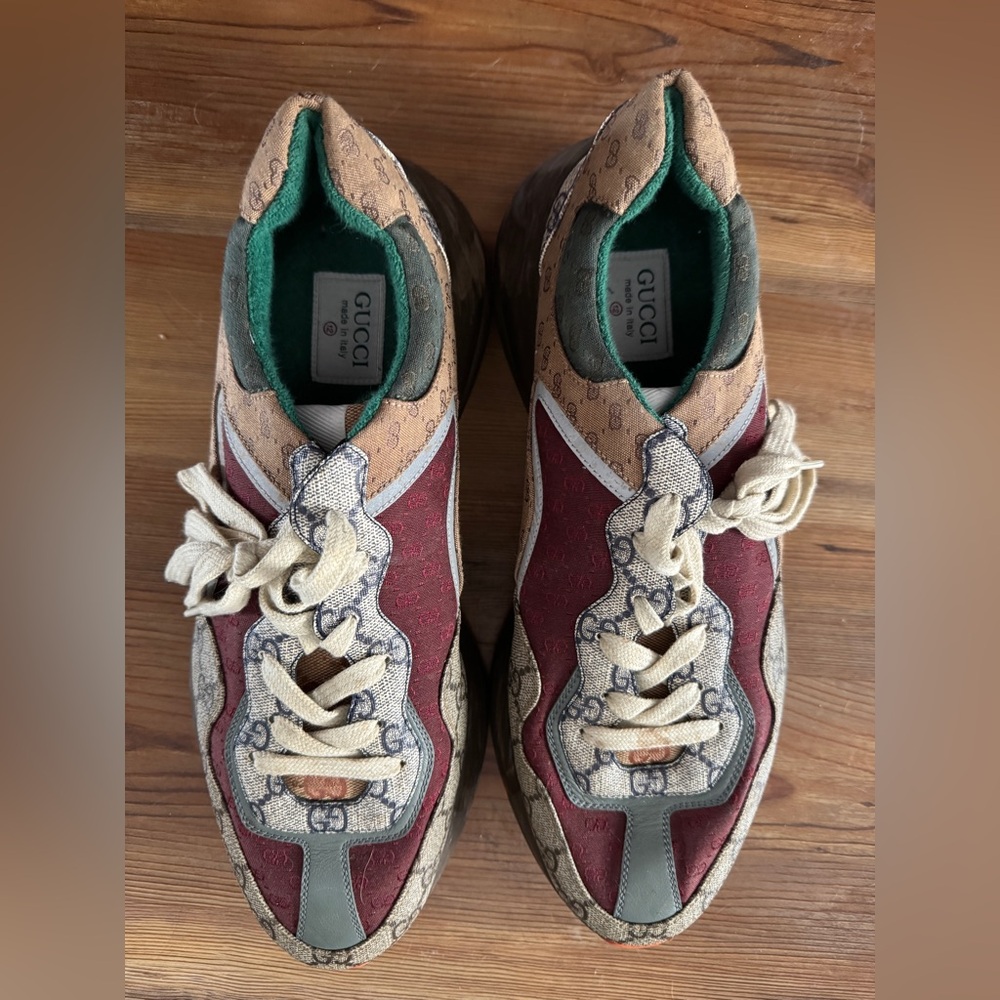 Size 12US Gucci GG Rhyton Sneakers - Brick Red 100% Authentic